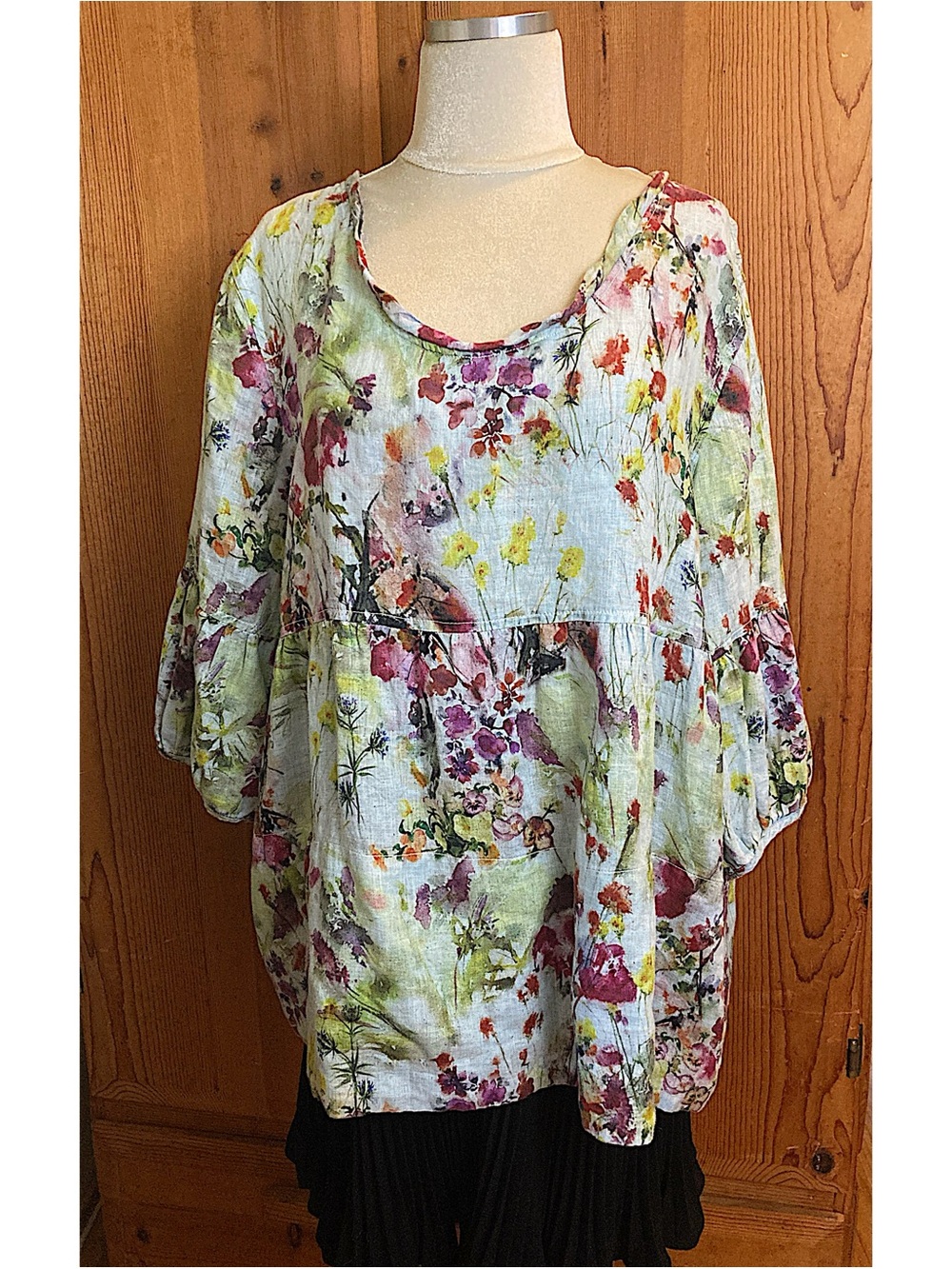 Tianello Shelby 100% Linen Babydoll Top